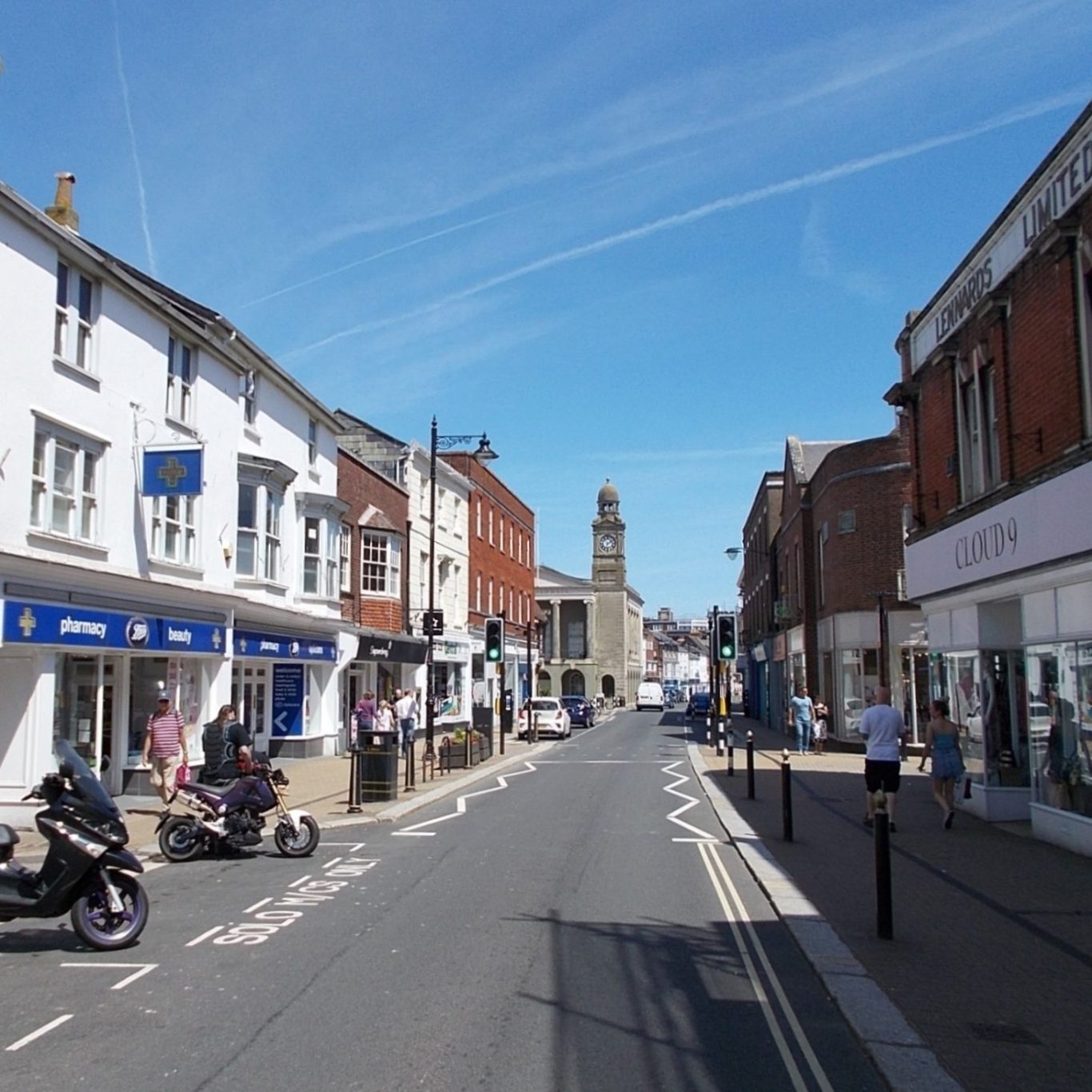 Newport High Street on the Isle of Wight, illustrating our location away from the busy town centre